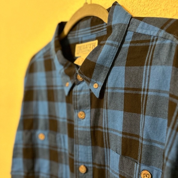 Duluth Trading Co Other - Duluth Trading Company Plaid Blue Black Long Sleeve Size XL